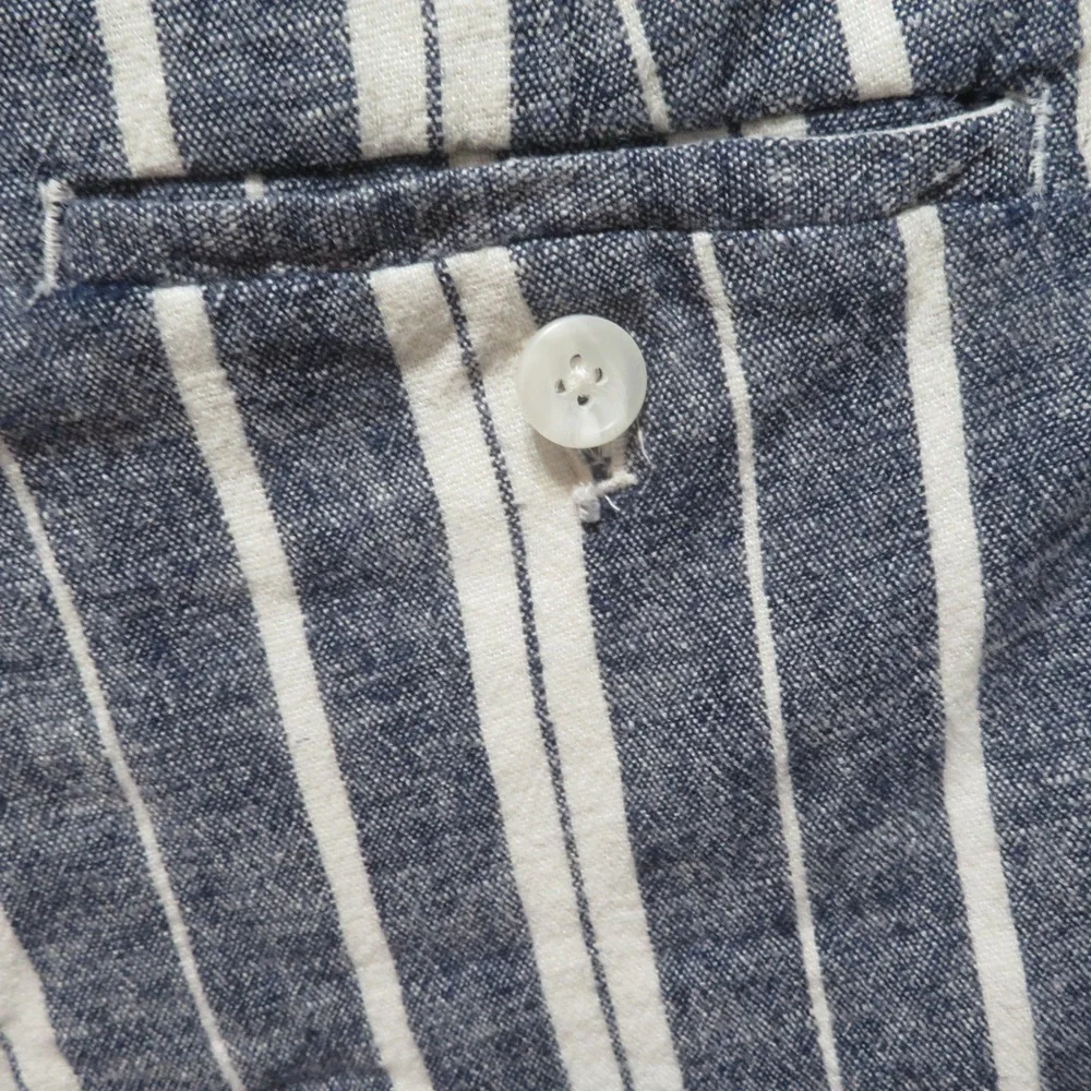 Banana Republic Womens Blue White Striped Linen Blend Tapered Pants Size 4